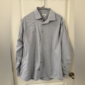 Calvin Klein Men's Pinstripe Dress Shirt 16 1/2 34/35